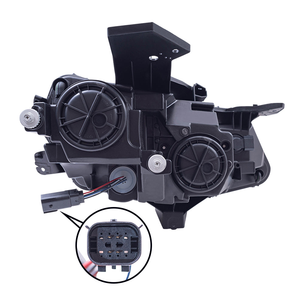 Brock Aftermarket Replacement Driver Left Passenger Right Halogen Combination Headlight Assembly Set Compatible With 2016-2018 Chevy Camaro