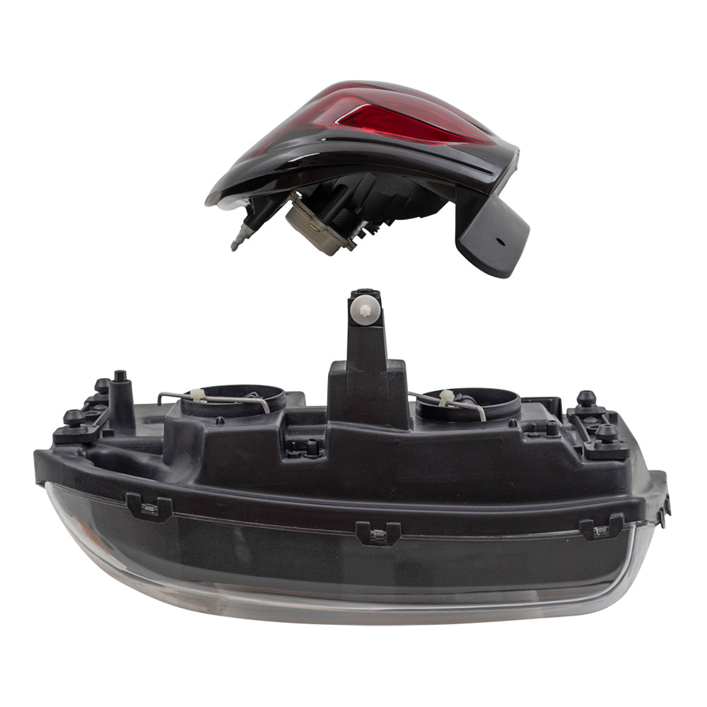 Brock Replacement Headlights and Tail Lights Compatible with 2002-2009 Trailblazer