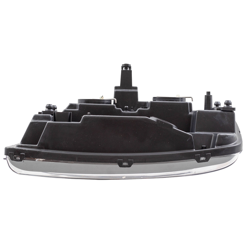 Brock Replacement Driver and Passenger Set Headlights Compatible with 2002-2009 Trailblazer & 02-06 EXT w/ Full Width Grille Bar 25970915 25970914
