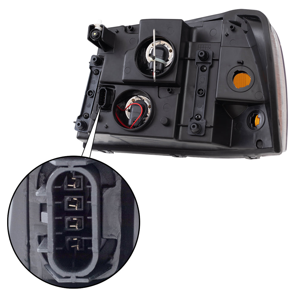 Brock Replacement Passenger Headlight Compatible with 2002-2009 Envoy 15866070