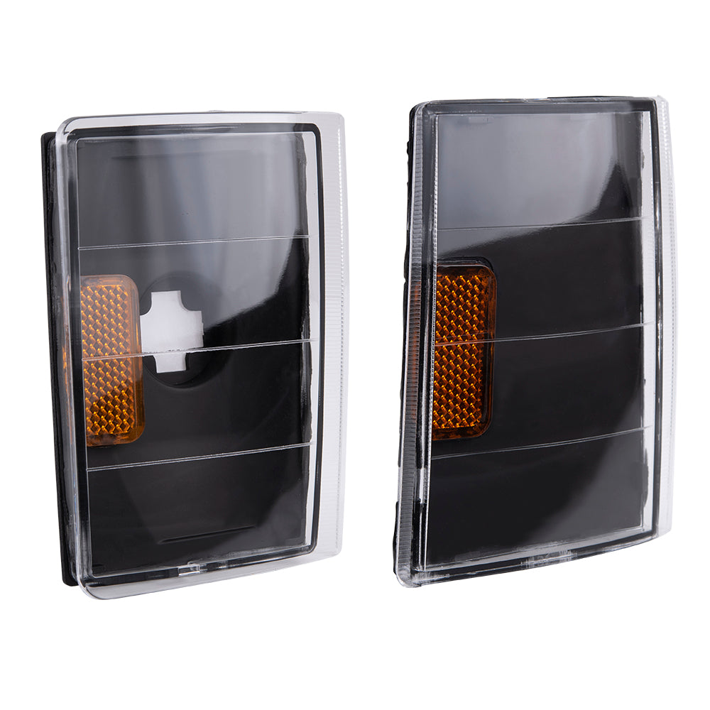 Brock Aftermarket Replacement Front Rear Driver Left Passenger Right 10 Piece Composite Type Performance Light Set Black Compatible with 1988-1993 Chevy C/K Pickup