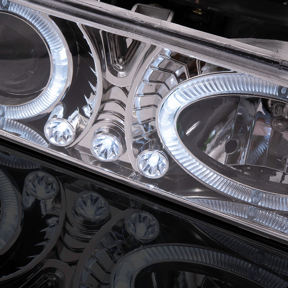 Brock Aftermarket Replacement Front Driver Left Passenger Right 8 Piece Composite Type Performance Light Set Compatible with 1994-2002 GMC C/K Pickup