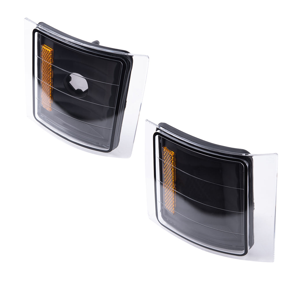 Brock Aftermarket Replacement Front Rear Driver Left Passenger Right 10 Piece Composite Type Performance Light Set Black Compatible with 1994-2002 Chevy C/K Pickup