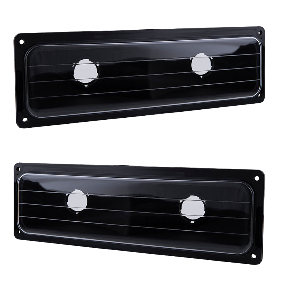 Brock Aftermarket Replacement Front Driver Left Passenger Right 10 Piece Composite Type Performance Light Set Black Bezel Compatible with 1994-2002 GMC C/K Pickup