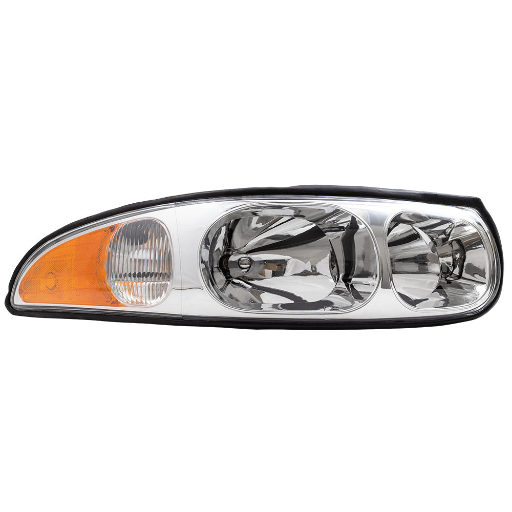 Headlight fits 00-05 Buick LeSabre Limited Passenger Headlamp Fluted High Beam