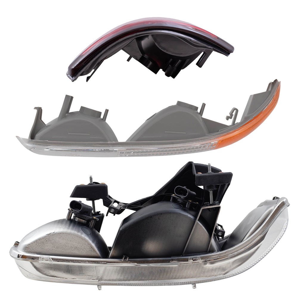Brock Headlights Set fits 04-06 Tahoe Suburban 6 Pc Set w/ Taillights & Signal Lights