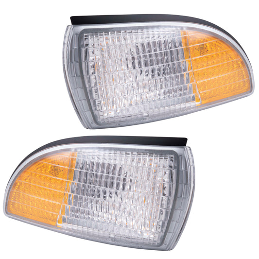 Brock Replacement Driver and Passenger Set Signal Side Marker Lights Compatible with 1991-1996 Roadmaster Caprice 5976557 5976558
