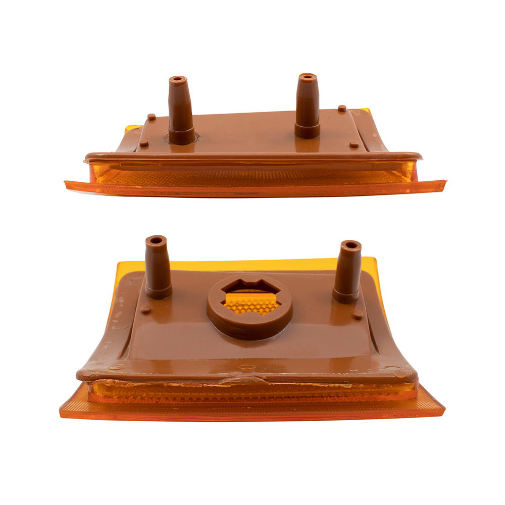 Brock Replacement 4 Pc Side Markers Light Driver and Passenger Set Compatible with 1994-2002 C/K Old Body Style Pickup Truck