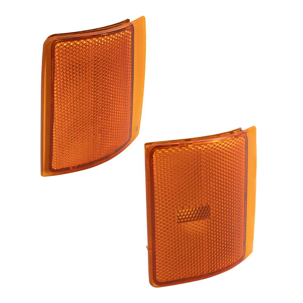 Brock Aftermarket Replacement Driver Left Passenger Right Upper and Lower Side Marker Light Unit 4 Piece Set Compatible with 1994-2002 GMC C/K Pickup
