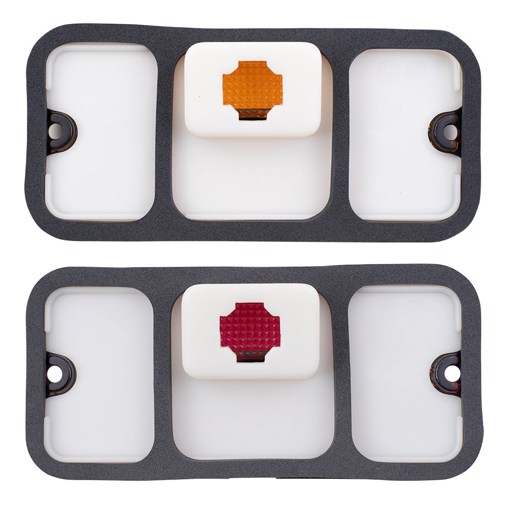 Brock Replacement Driver and Passenger 4 Pc Set Front and Rear Signal Side Marker Lights Compatible with 1970-1972 C/K Suburban Pickup Truck