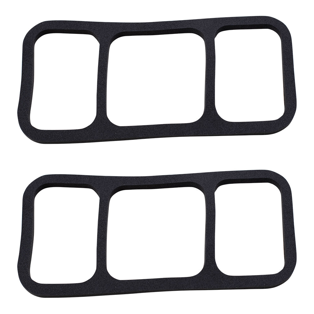 Brock Replacement Driver and Passenger 4 Pc Side Markers Set Red and Amber with Chrome Trim Compatible with 70-84 Full Size C/K Pickup Van SUV