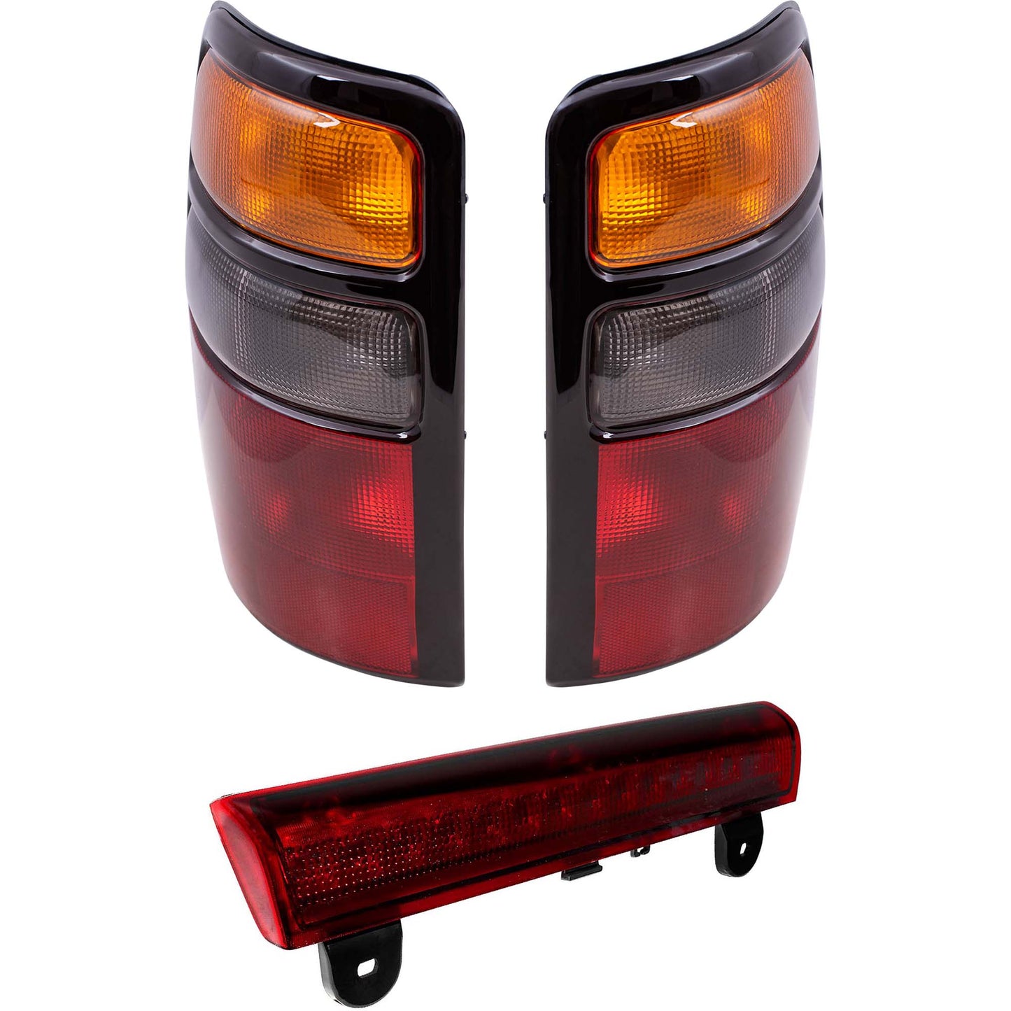 Brock Replacement Driver and Passenger Set Tail Lights & 3rd Brake Center High Mount Stop Light Compatible with 2004-2006 Tahoe Yukon & Yukon XL Suburban w/ Liftgate