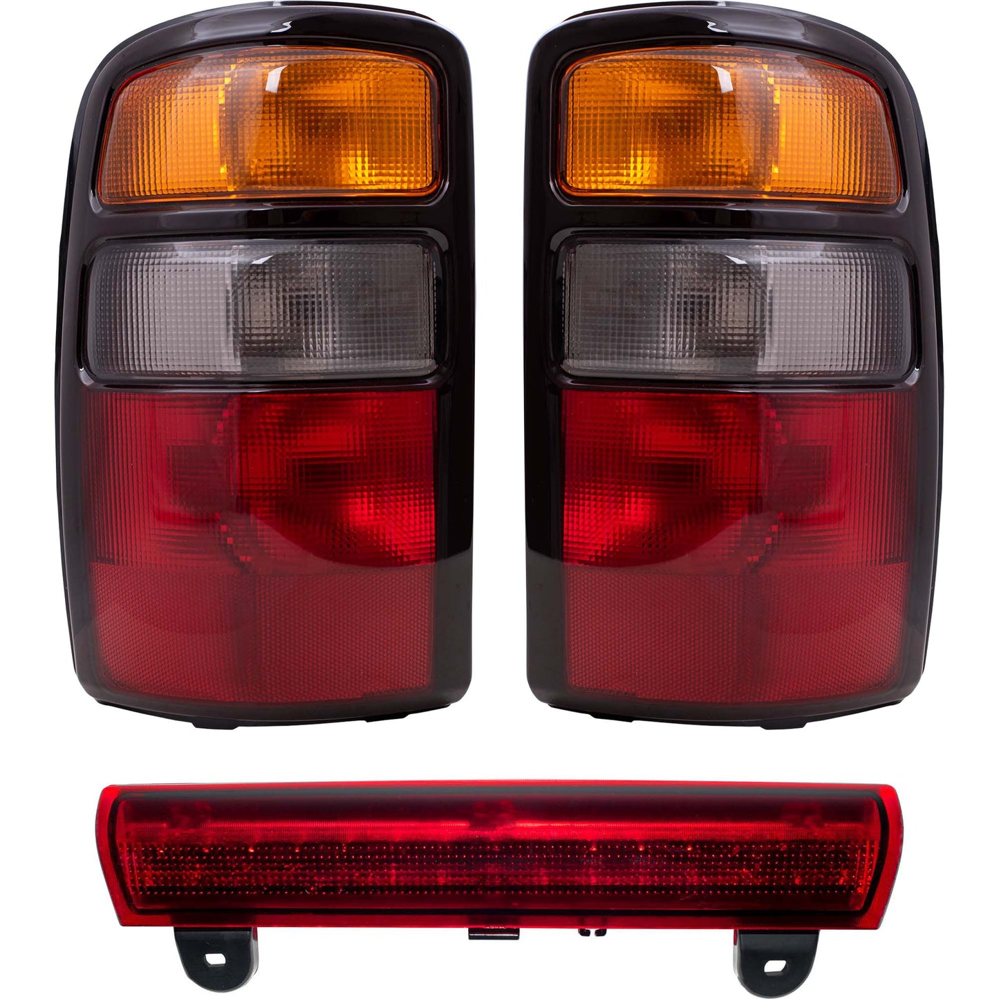 Brock Replacement Driver and Passenger Set Tail Lights & 3rd Brake Center High Mount Stop Light Compatible with 2004-2006 Tahoe Yukon & Yukon XL Suburban w/ Liftgate