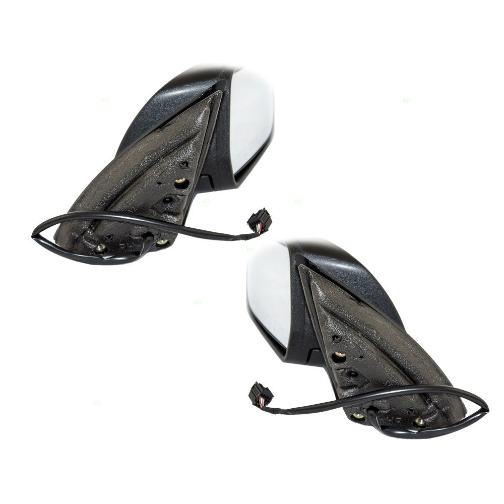 Brock Replacement Driver and Passenger Side Power Mirrors Textured Black without Heat, Memory or Spotter Glass Compatible with 2010-2014 Equinox & 2010-2014 Terrain