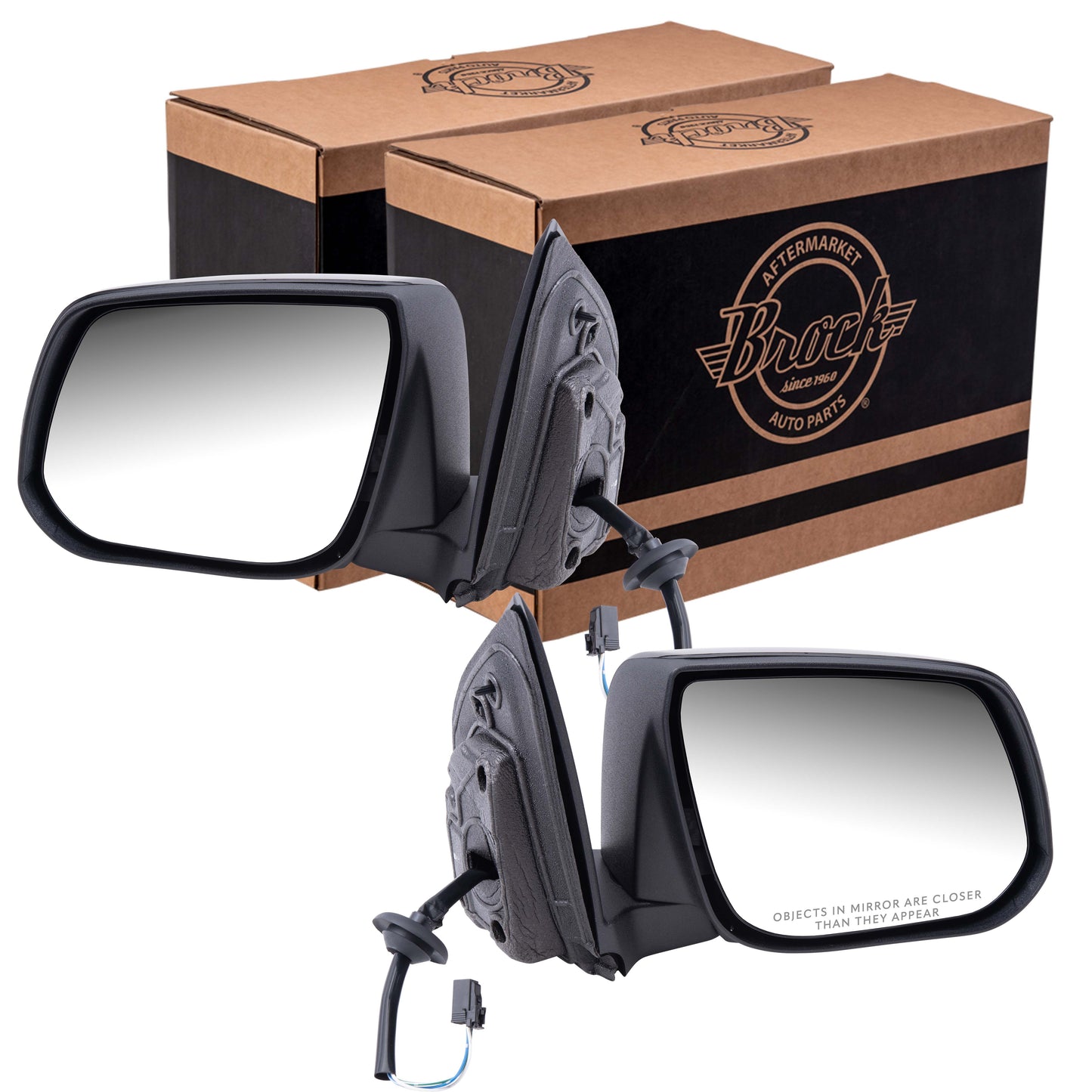 Power Door Mirror Set Paint To Match Black Without Heat Driver Left Passenger Right for 2018-2022 Chevrolet Colorado 2017-2018 GMC Canyon