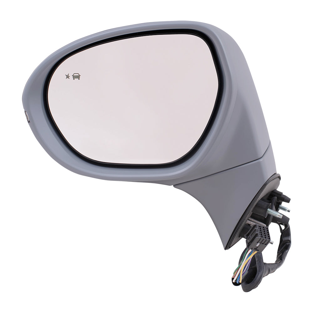 Brock Replacement Driver Power Side Door Mirror Heated with Signal Memory Blind Spot Detection Compatible with 2016-2020 Envision