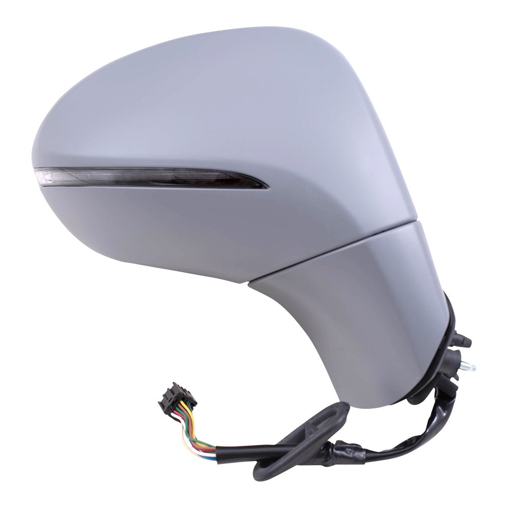 Brock Replacement Passenger Power Side Door Mirror Heated with Signal Memory Blind Spot Detection Compatible with 2016-2020 Envision