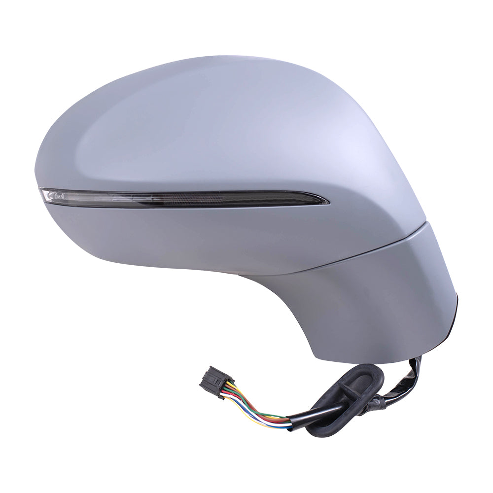 Brock Replacement Passenger Power Side Door Mirror Heated with Signal Memory Blind Spot Detection Compatible with 2016-2020 Envision