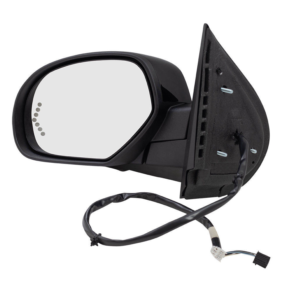 Brock Replacement Driver Power Folding Mirror Heated Signal Memory Compatible with 2007-2008 Silverado Sierra Pickup Truck