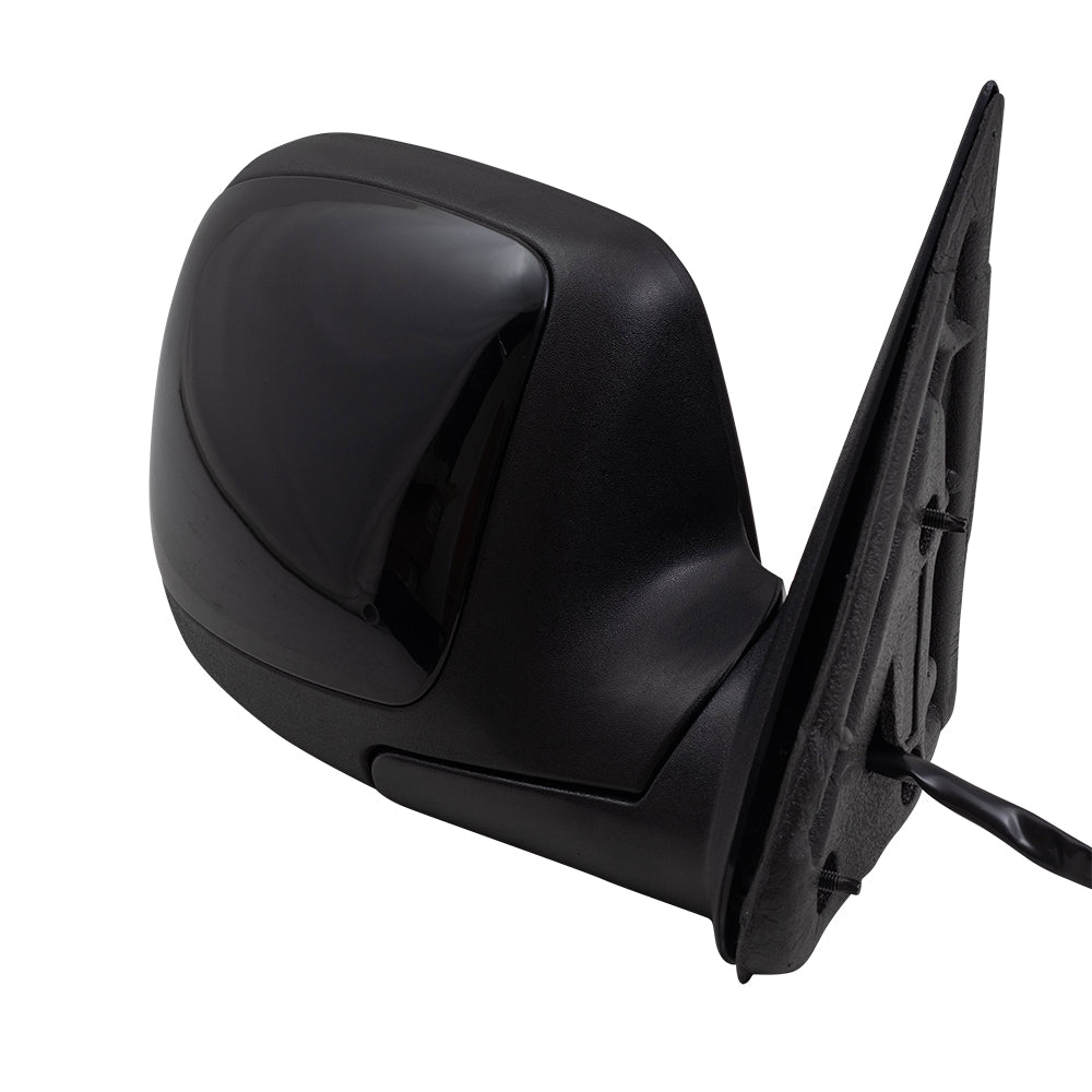 Brock Aftermarket Replacement Driver Left Passenger Right Power Mirror Set Paint to Match Black with Heat-Signal on Glass-Manual Folding Compatible with 2003-2006 Chevy Avalanche