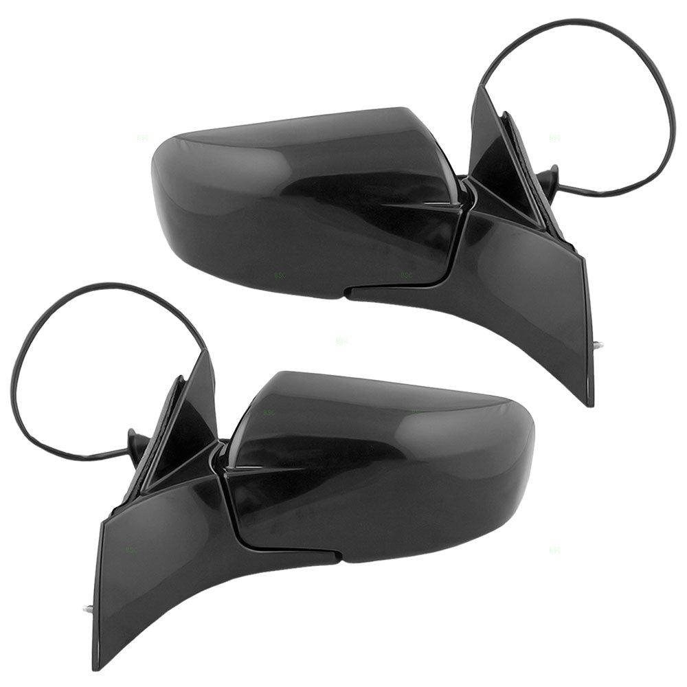 Brock Replacement Driver and Passenger Set Power Side Door Mirrors Heated Memory Blue Tinted Glass Compatible with 2003-2007 CTS 25765009 25765008