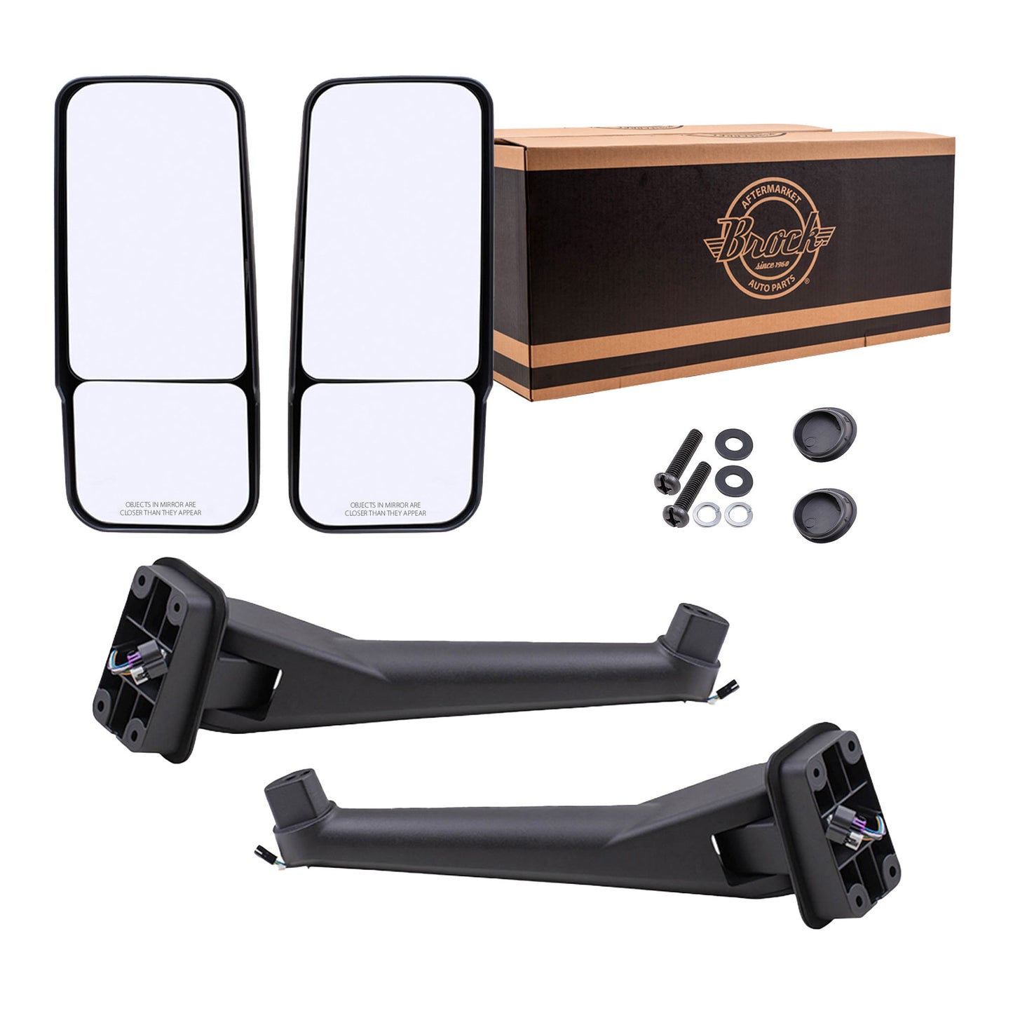 Power Door Mirror Textured Black With Heat-Marker Light Set Driver Side Left Passenger Side Right For 2003-2009 Chevrolet Kodiak 2003-2009 GMC TopKick