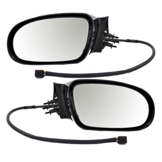 Brock Replacement Driver and Passenger Set Power Side Door Mirrors Heated Compatible with 1995 1996 Caprice Fleetwood Impala Roadmaster