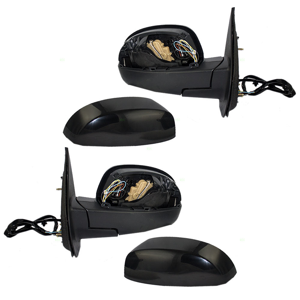 Brock Replacement Driver and Passenger Set Power Folding Side Door Mirrors Heated Compatible with 2007-2013 Silverado Sierra Pickup Truck