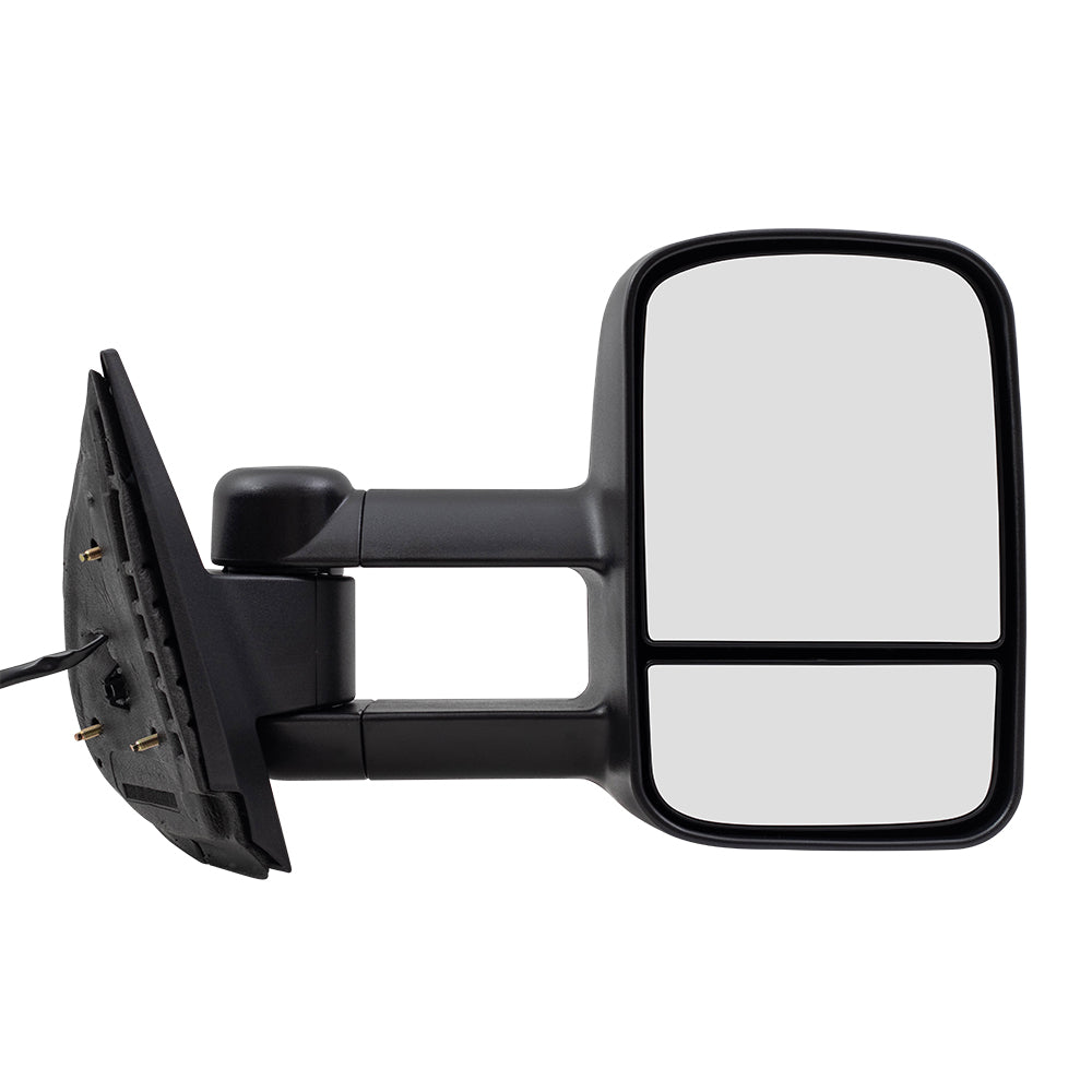 Brock Replacement Set Power Tow Telescopic Mirrors Heated Non-OEM Type Compatible with 2007-2014 Silverado Sierra Pickup Truck Suburban Escalade Tahoe Yukon