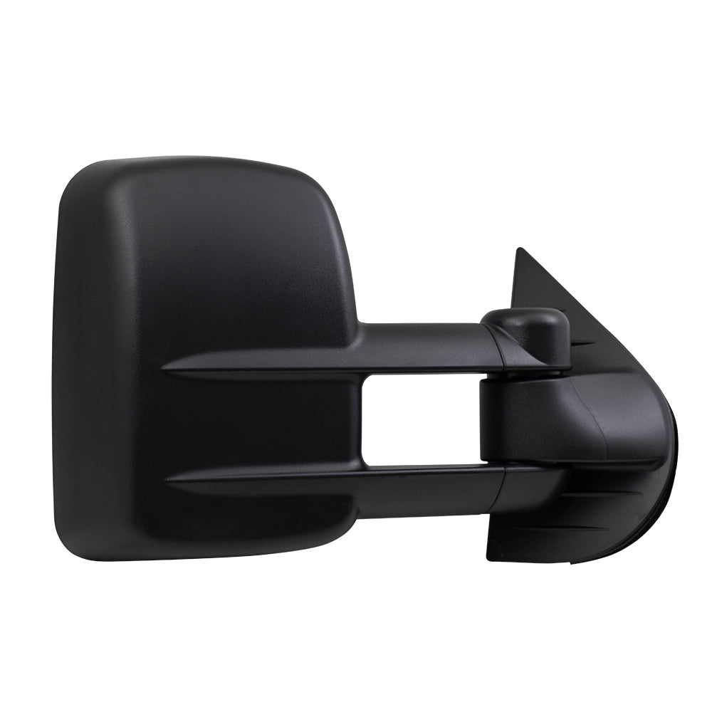 Brock Replacement Set Power Tow Telescopic Mirrors Heated Non-OEM Type Compatible with 2007-2014 Silverado Sierra Pickup Truck Suburban Escalade Tahoe Yukon