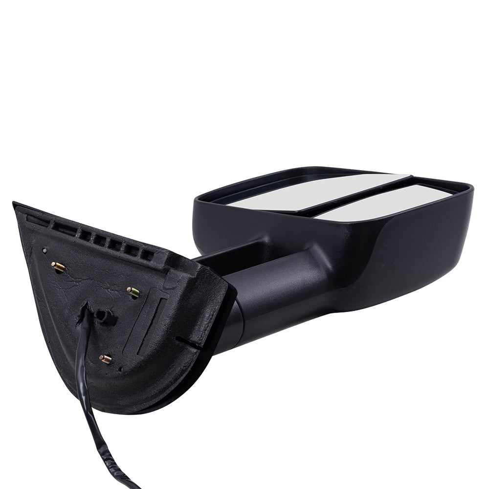 Brock Replacement Set Power Tow Telescopic Mirrors Heated Non-OEM Type Compatible with 2007-2014 Silverado Sierra Pickup Truck Suburban Escalade Tahoe Yukon