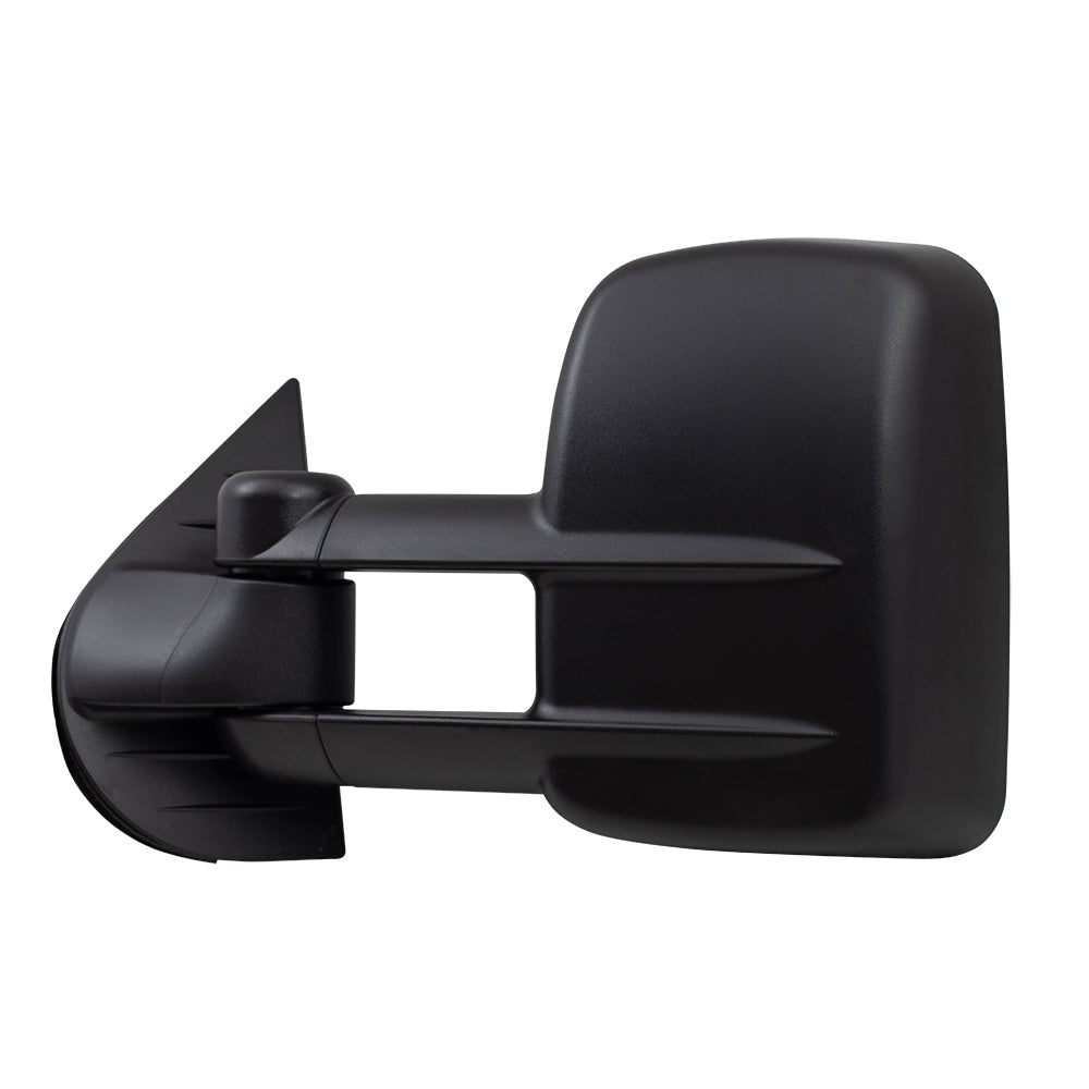Brock Replacement Driver Power Tow Telescopic Mirror Heated Non-OEM Type Compatible with 2007-2014 Silverado Sierra Pickup Truck Suburban Escalade Tahoe Yukon