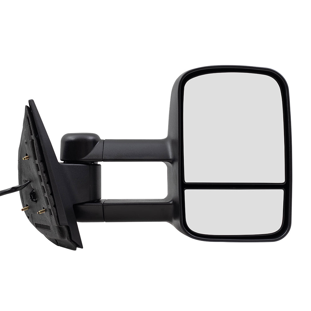 Brock Replacement Passenger Power Tow Telescopic Mirror Heated Non-OEM Type Compatible with 2007-2014 Silverado Sierra Pickup Truck Suburban Escalade Tahoe Yukon