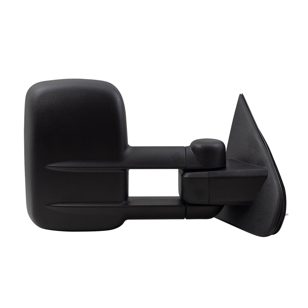 Brock Replacement Set Towing Telescopic Power Mirrors Heated Textured Compatible with 2014-2017 Silverado Sierra Pickup Truck