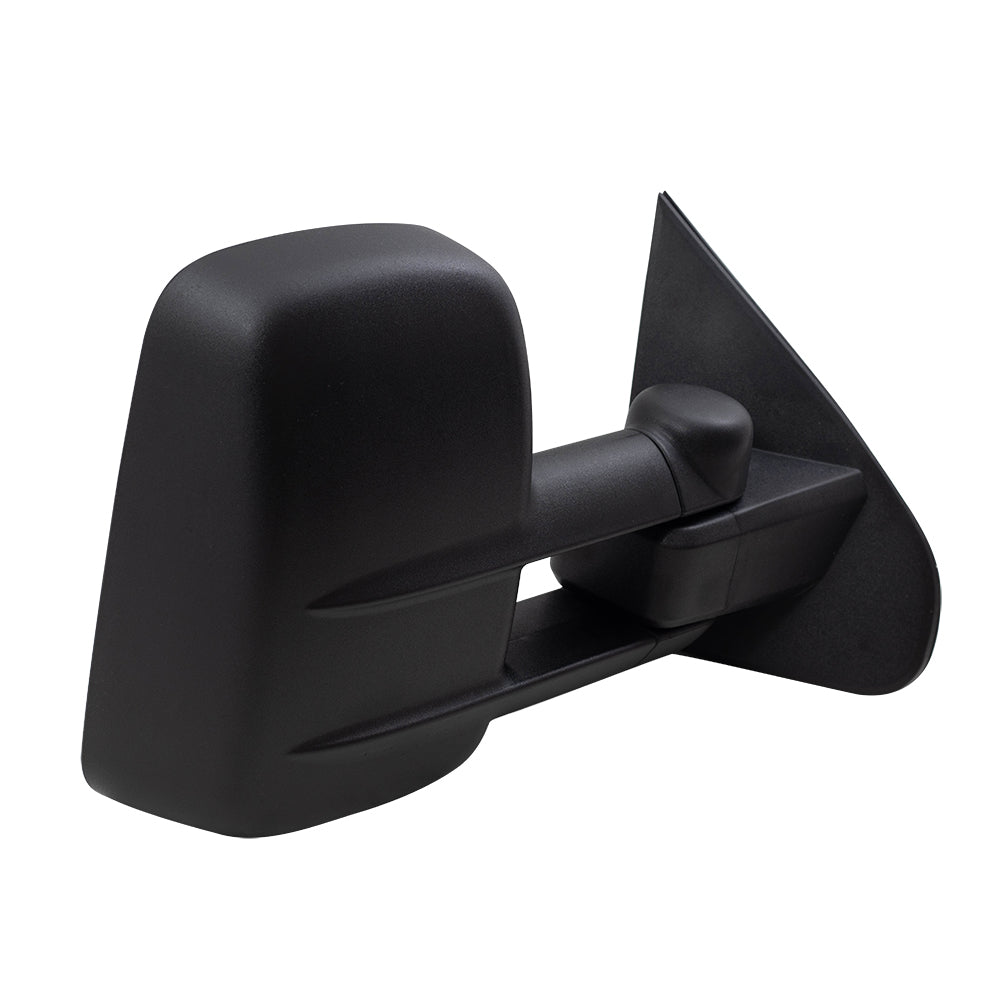 Brock Replacement Set Towing Telescopic Power Mirrors Heated Textured Compatible with 2014-2017 Silverado Sierra Pickup Truck