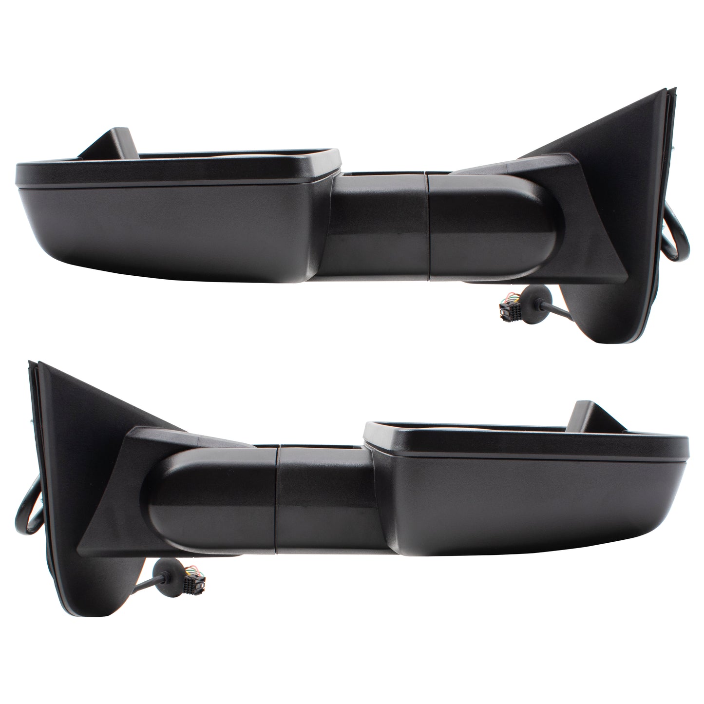 Brock Replacement Performance Upgrade Tow Mirrors Power Folding Heated Telescopic Dual Arms Compatible with 2014-2018 Silverado Sierra Pickup Truck