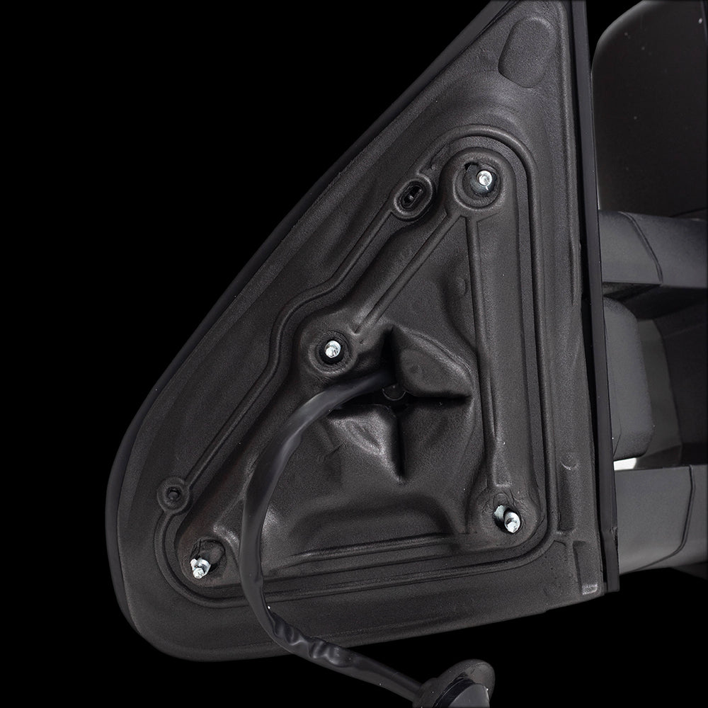 Brock Replacement Performance Upgrade Tow Mirrors Power Folding Heated Smoke External Signal Compatible with 2014-2018 Silverado Sierra Pickup Truck