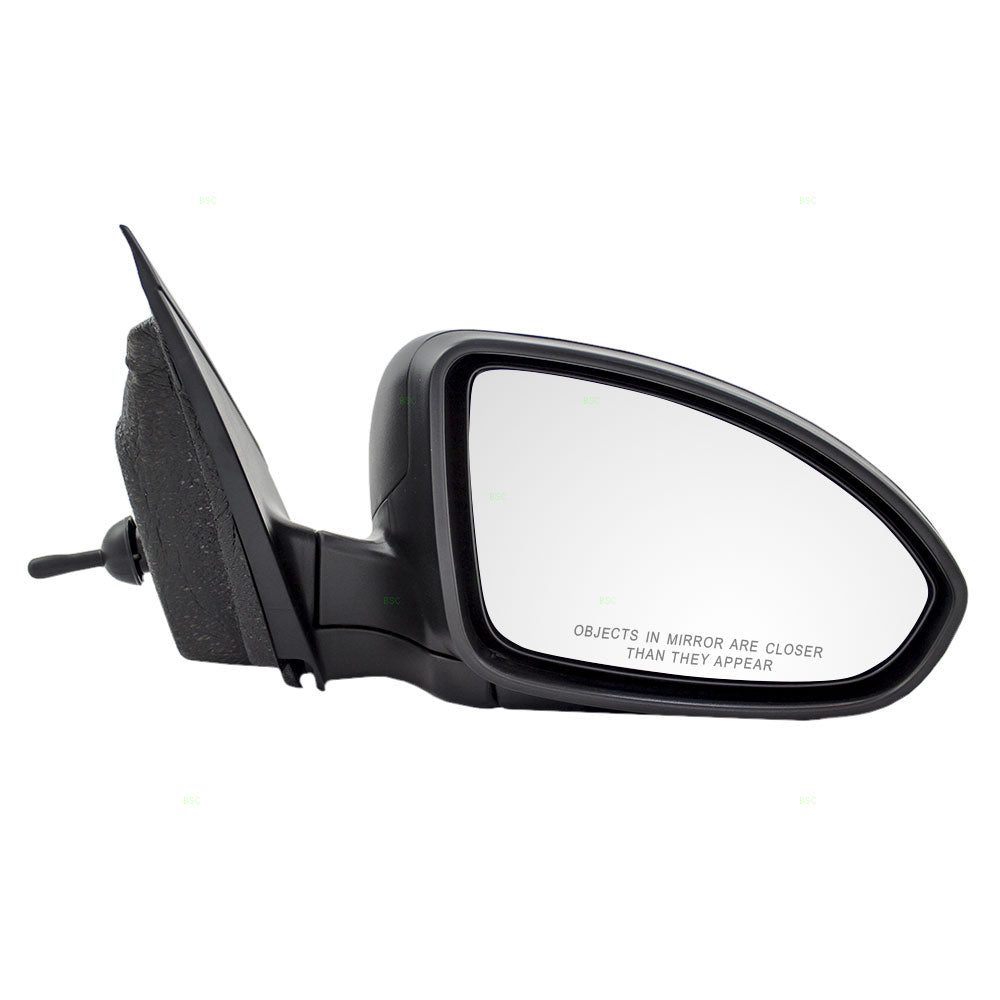Brock Replacement Passenger Manual Remote Side Door Mirror Textured Compatible with 2011-2015 Cruze 2016 Cruze Limited