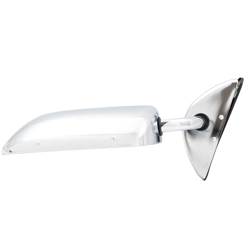 Brock Replacement Manual Side Door Stainless Steel Low Mount Mirror Compatible with 1973-1991 C/K/R/V Pickup Truck SUV 996220