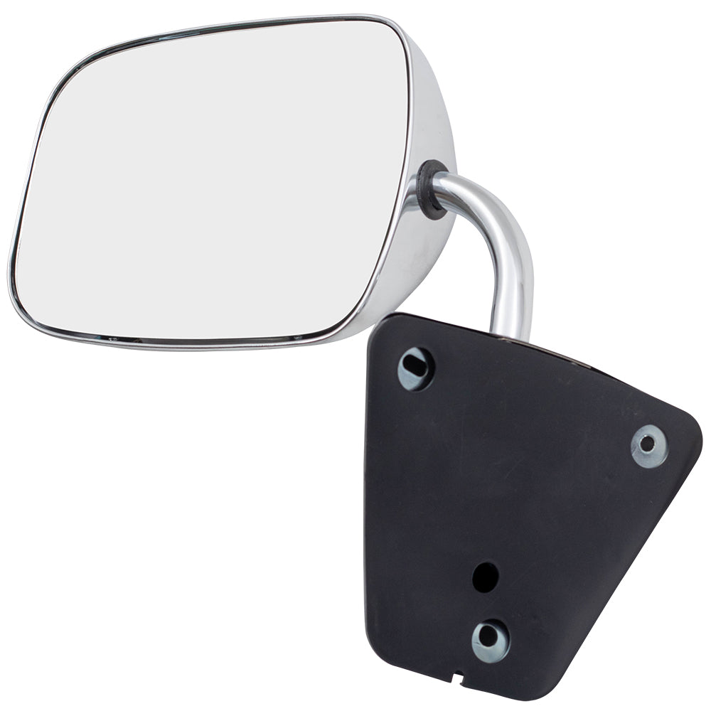 Brock Replacement Manual Side Door Stainless Steel Low Mount Mirror Compatible with 1973-1991 C/K/R/V Pickup Truck SUV 996220