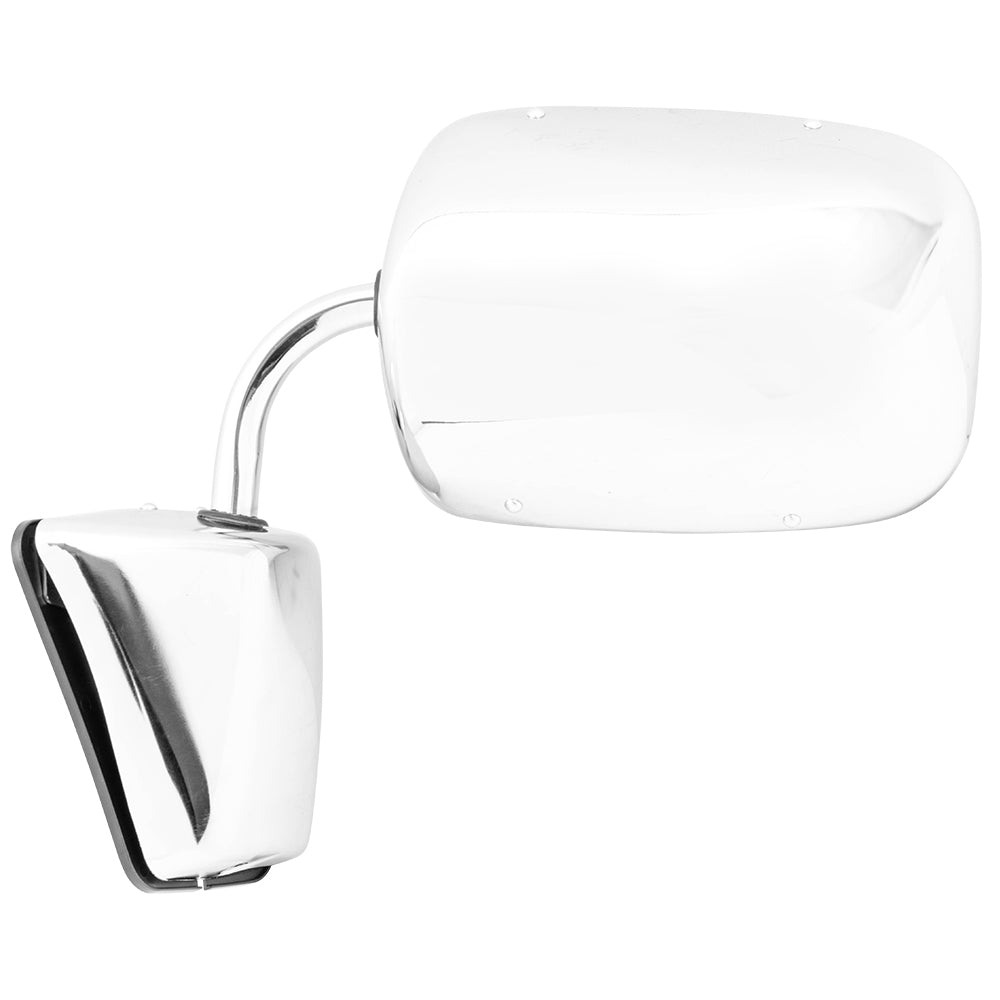 Brock Replacement Manual Side Door Stainless Steel Low Mount Mirror Compatible with 1973-1991 C/K/R/V Pickup Truck SUV 996220