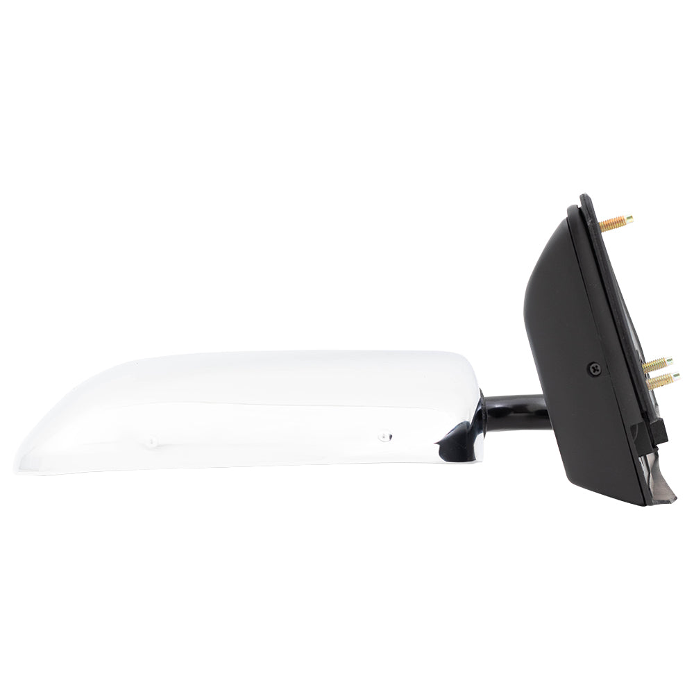 Brock Replacement Passenger Manual Side Door Mirror Sail Mount Chrome Compatible with C/K Pickup Suburban Blazer Tahoe Yukon