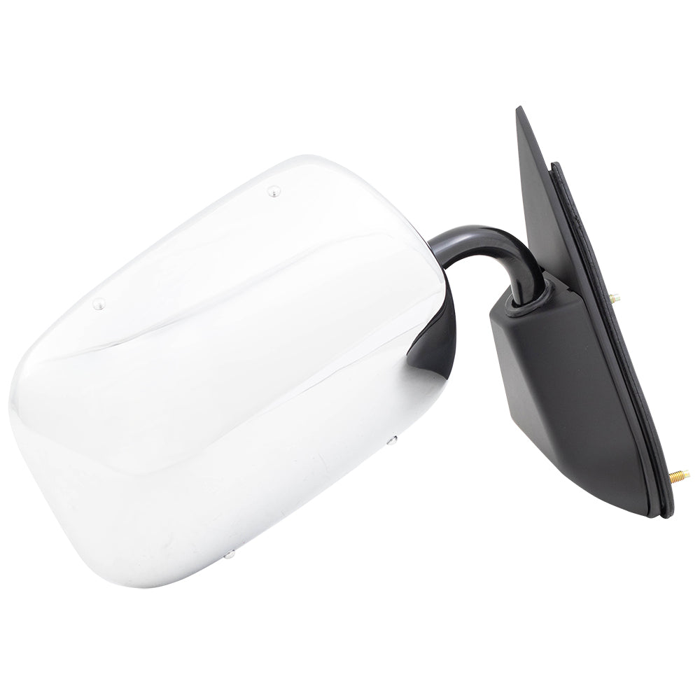 Brock Replacement Passenger Manual Side Door Mirror Sail Mount Chrome Compatible with C/K Pickup Suburban Blazer Tahoe Yukon