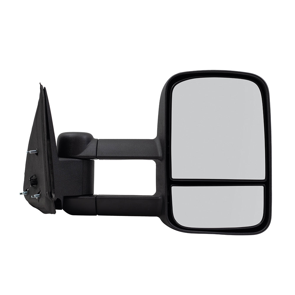 Brock Replacement Passenger Manual Telescopic Tow Mirror Performance Upgrade Compatible with 1999-2007 Silverado Sierra Pickup Truck