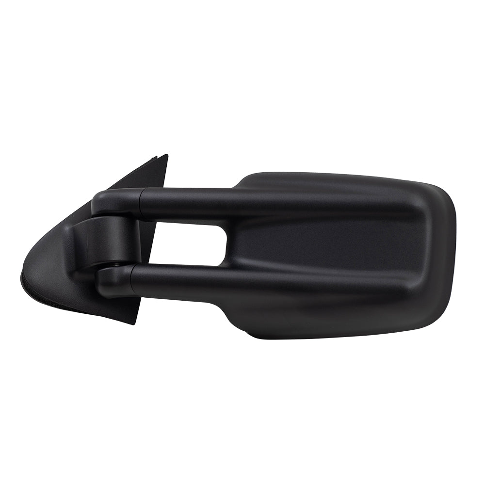 Brock Replacement Driver Manual Telescopic Tow Mirror with Spotter Glass Compatible with 1999-2007 Silverado Sierra Pickup Truck