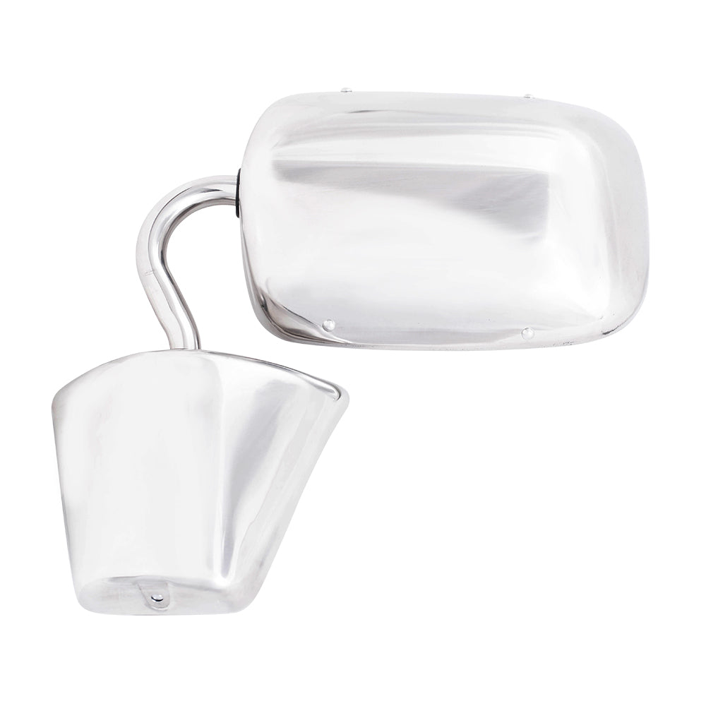 Brock Replacement Driver and Passenger Set Manual Side Door Stainless Steel Below Eyeline Mirrors Compatible with 1978-1996 G25 P15 G1500 P3500 Van