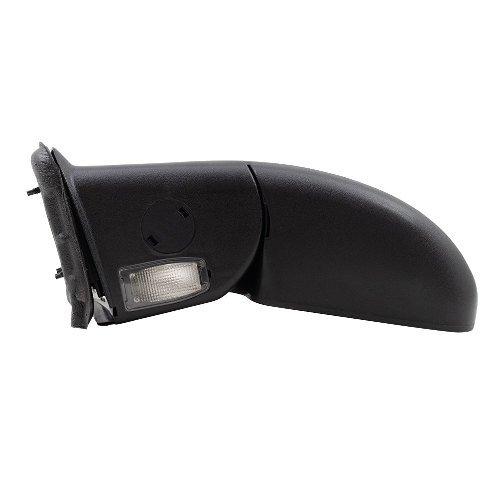 Brock Aftermarket Replacement Driver Left Power Mirror Paint to Match & Textured Black Cap with Heat-Signal on Glass-Puddle Light-Manual Folding Compatible with 2003-2006 Chevy Silverado