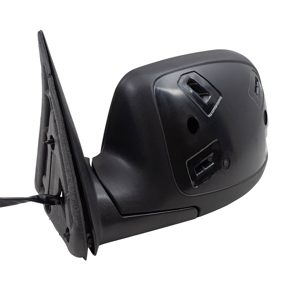 Brock Aftermarket Replacement Driver Left Power Mirror Paint to Match & Textured Black Cap with Heat-Signal on Glass-Puddle Light-Manual Folding Compatible with 2003-2006 Chevy Silverado
