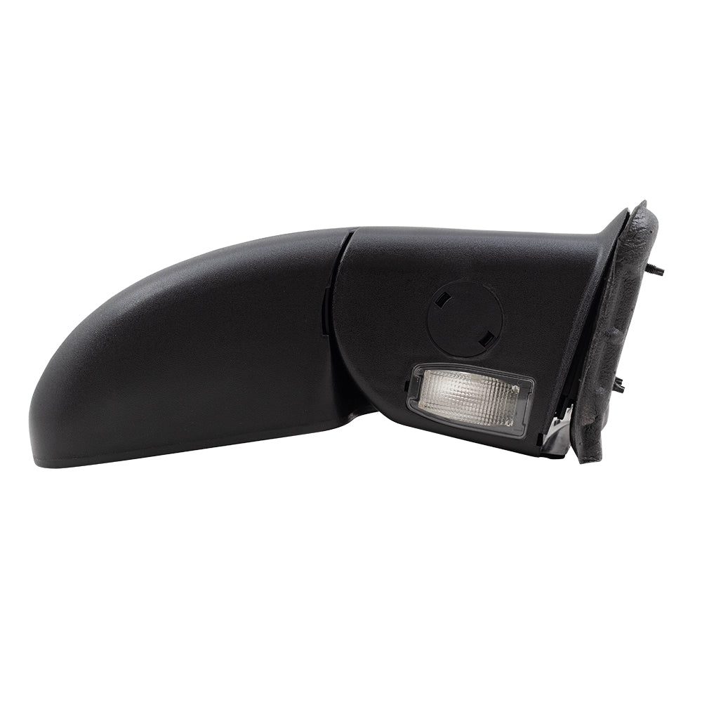 Brock Aftermarket Replacement Passenger Right Power Mirror Paint to Match & Textured Black Cap with Heat-Signal on Glass-Puddle Light-Manual Folding Compatible with 2003-2006 Chevy Silverado