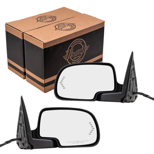 Power Door Mirror Power Folding-Smooth Black Cap-Heat-Signal On Glass-Memory-Puddle Light Without Auto Dimming Set Driver Left Passenger Right For 2003-2006 GM Silverado/Sierra 2007 Classic 2000-2006 Suburban/Yukon XL 2003-2006 Tahoe/Avalanche/ Escalade